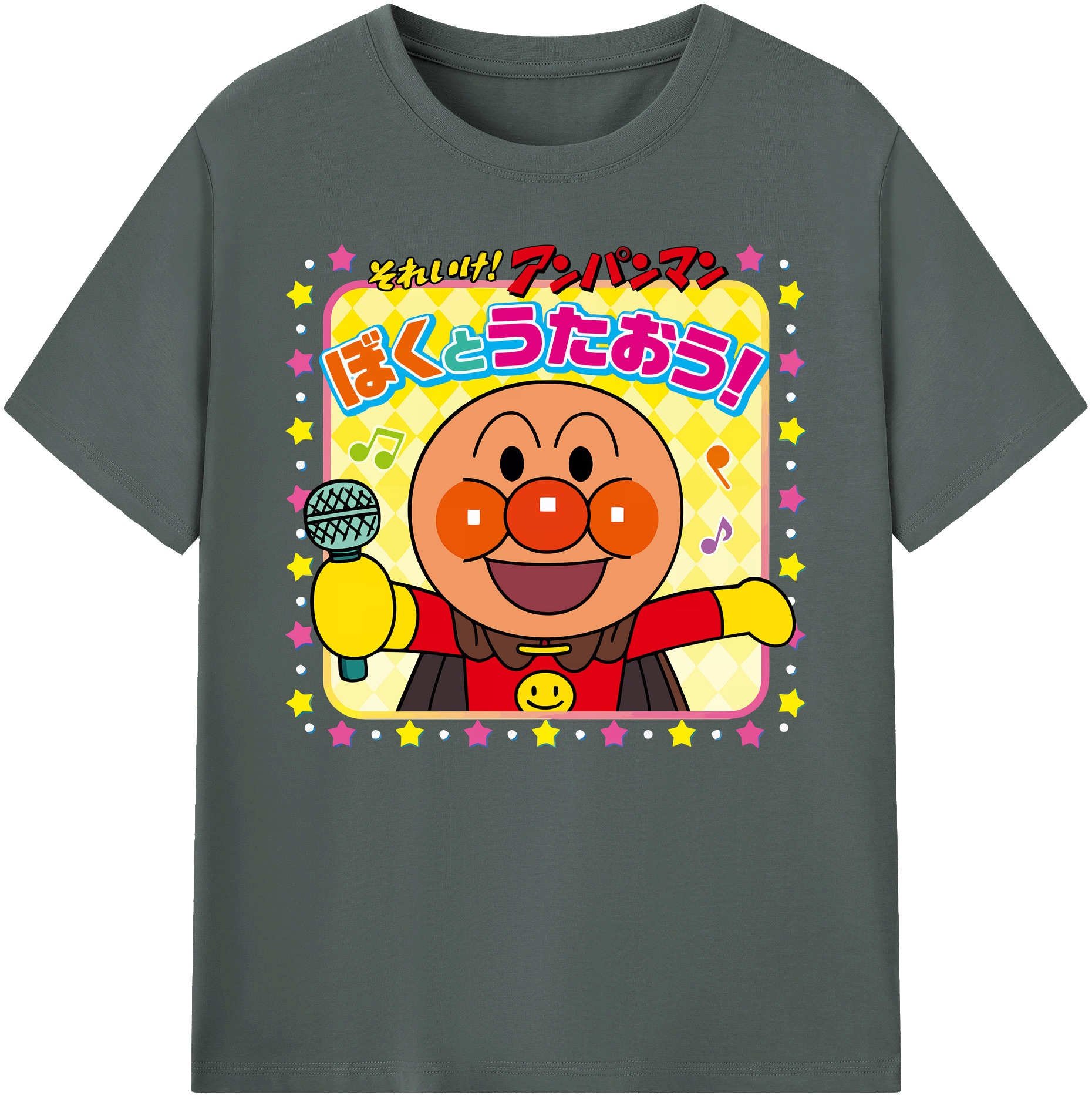 （画像用） アンパンマン Anpanman 綿100％ メンズ半袖Tシャツ｜肌触りやわらか＆通気性